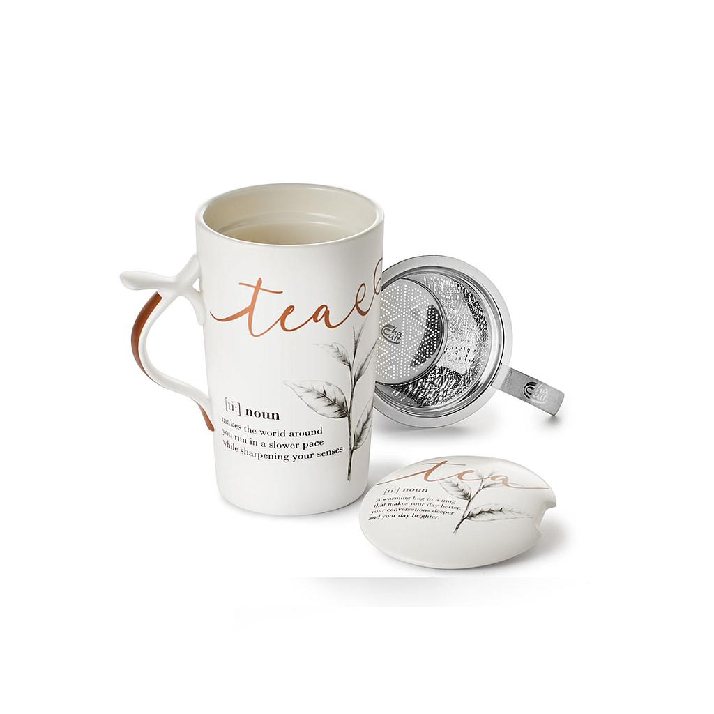 Teamug 0,4L mit Filter white tea