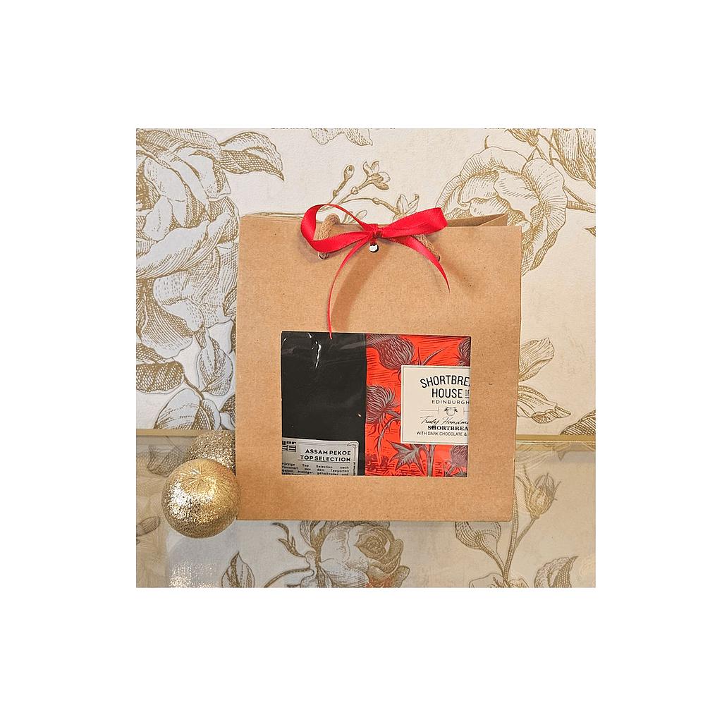 Geschenktasche Schwarztee & Shortbread