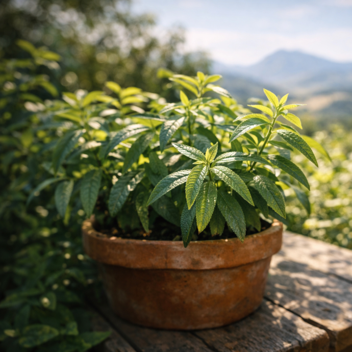 Verbene Tee als Pflanze im Topf